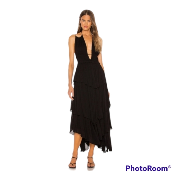 Free People Dresses & Skirts - Free People Drop Dead Beauty Maxi Dress in Black. Backless. Size XS